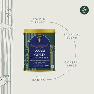 Assam Gold Chai | 100 gm | Luxmi Signature Tea | Assam CTC, Darjeeling Orthodox