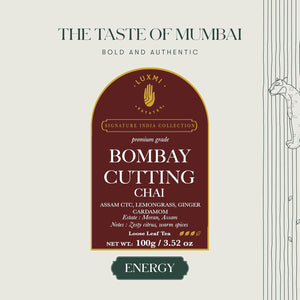 Bombay Cutting Chai | 100 gm | LUXMI Signature Tea | Assam CTC, Lemon Grass, Ginger, Cardamom