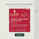 Apple Cinnamon Black Tea | 50 Tea Bags | Organic Black Tea | Special Fall Tea | Limited Edition Autumn Tea