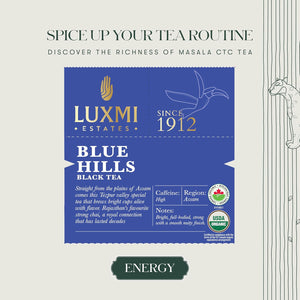 Blue Hills, 50 Tea Bags | Jodhpur Black CTC Tea Blend