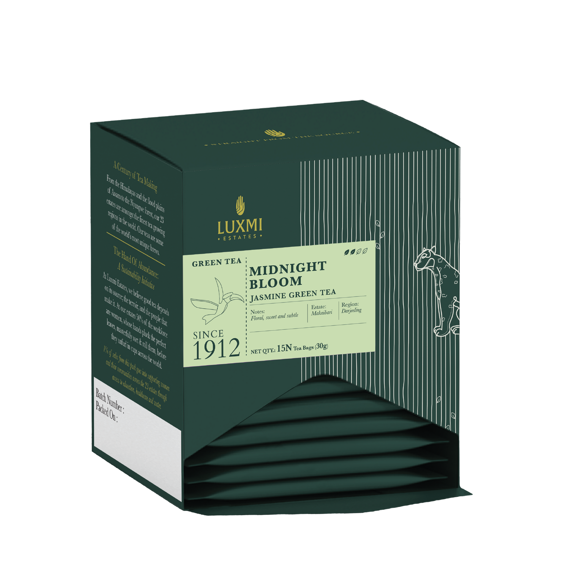 Midnight Bloom Jasmine Green Tea | 15 Tea Bags | Organic Green Tea