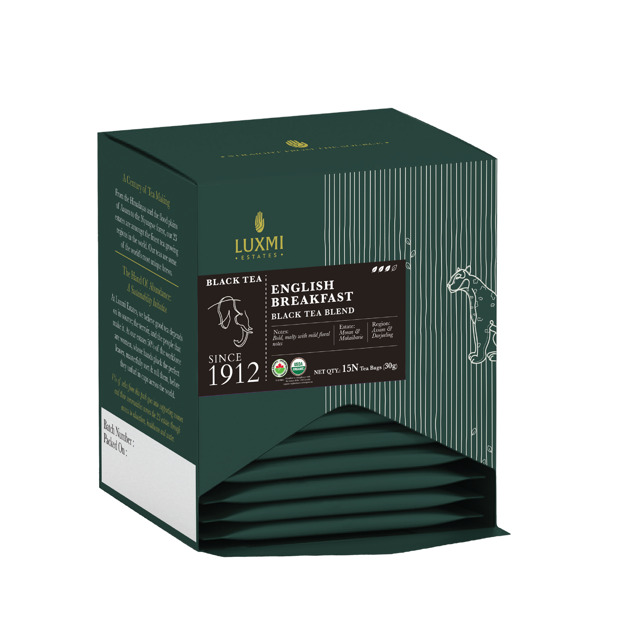 English Breakfast | A Tale of Two Estates | 15 Tea Bags | Organic Black Tea