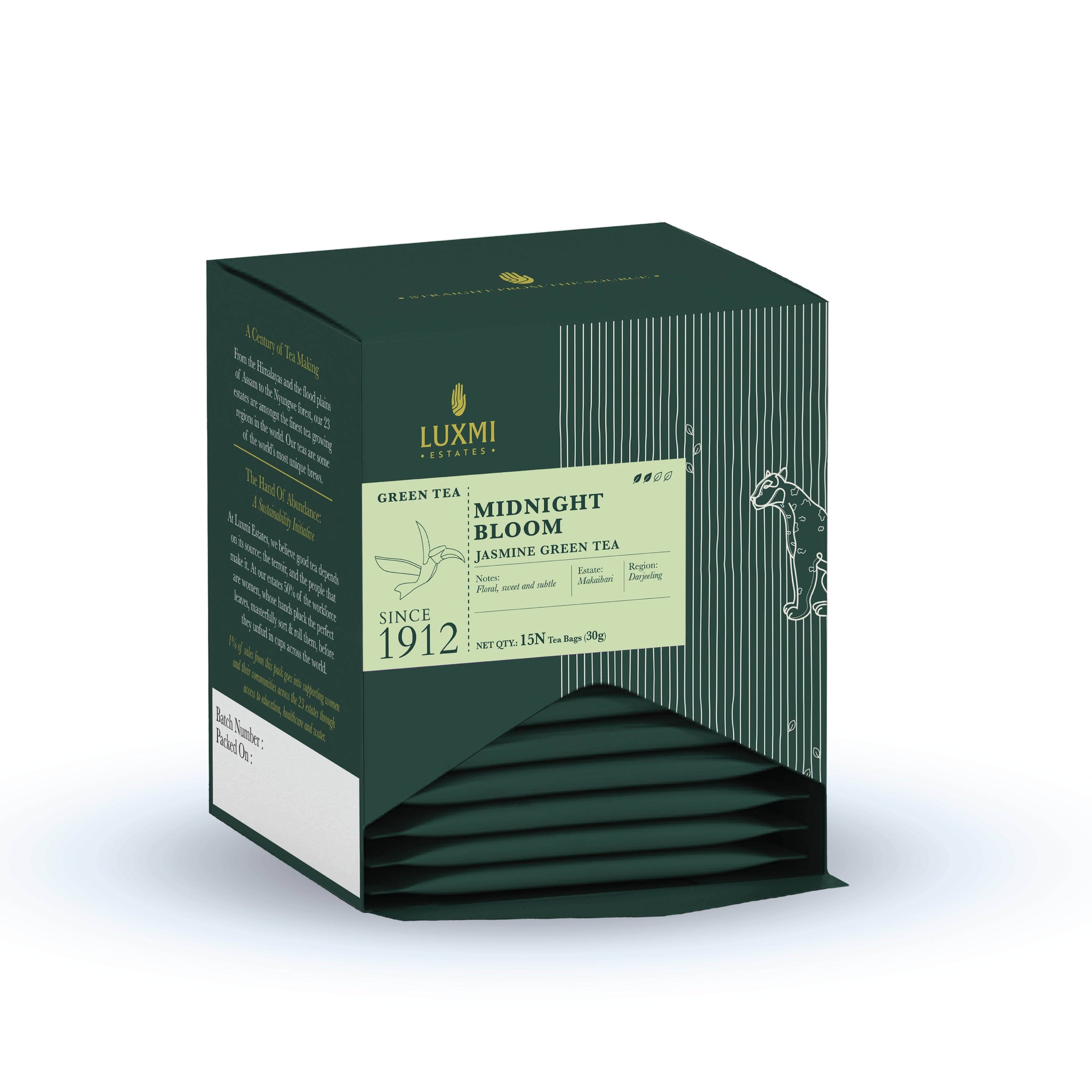 Midnight Bloom Jasmine Green Tea | 15 Tea Bags | Organic Green Tea