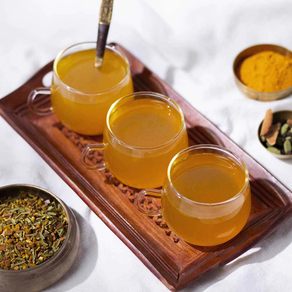 Turmeric Ginger Herbal Tea Tisane 100 Count  VAHDAM USA